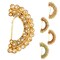 Indian Marathi Nath for Women - Antique Golden Pressing Moon Marathi Nose Ring Indian Jewelry Clip-On Marathi Bridal Nathani Bollywood Faux Pearl Non-Piercing Jewelry for Women Gift For Her